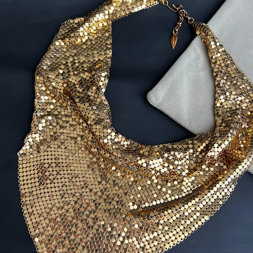 Vintage Whiting & Davis mech Necklace - Picture 3 of 10